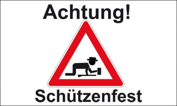 Achtung Schützenfest Fahne/ Flagge 90x150 cm
