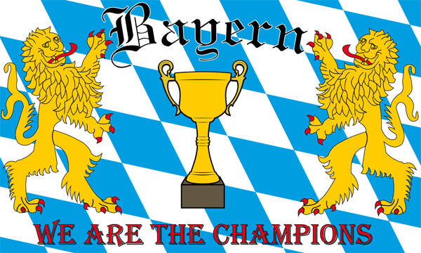 Bayern - We are the Champions Fahne / Flagge 90x150 cm