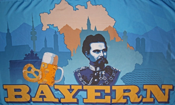 Bayern Silhouette Fahne / Flagge 90x150 cm