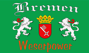 Bremen - Weserpower Fahne / Flagge 90x150 cm
