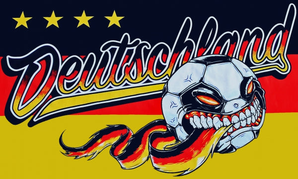 Deutschland Fussball "4 Sterne" Fahne / Flagge 90x150 cm