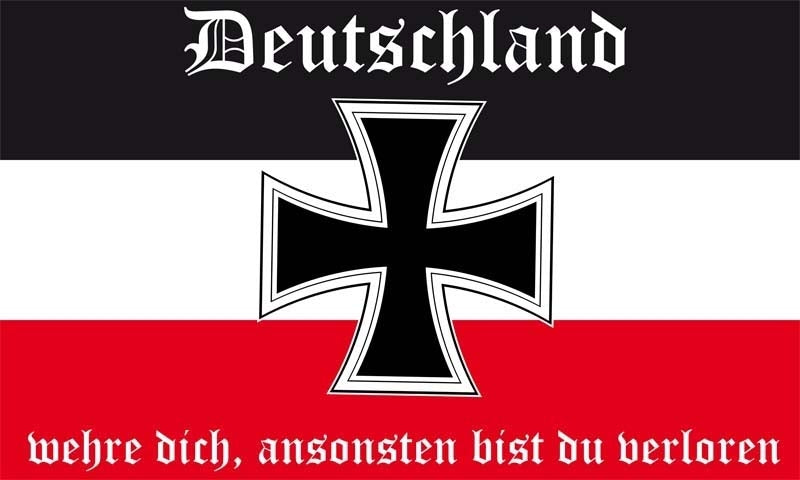 Deutschland wehre dich Fahne / Flagge 90x150 cm