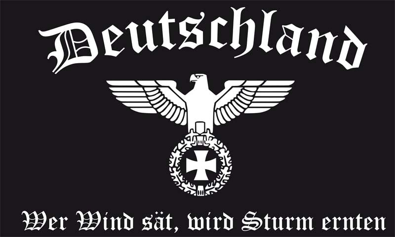 Deutschland wer Wind sät, wird Sturm ernten Fahne / Flagge 90x150 cm