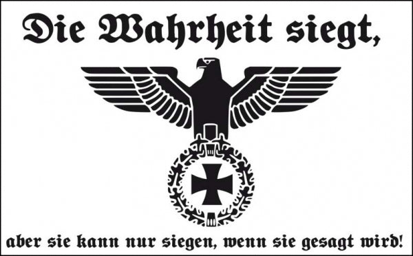 Die Wahrheit siegt Fahne / Flagge 90x150 cm