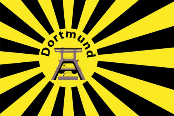 Dortmund - Förderturm Fahne / Flagge 90x150 cm