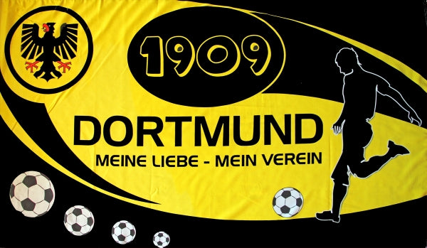 Dortmund - Meine Liebe, Mein Verein Fahne / Flagge 90x150 cm