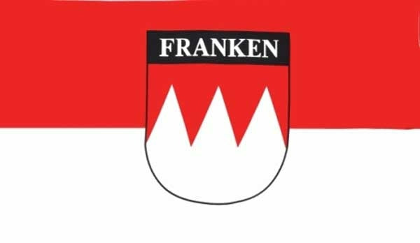Franken mit Schrift Fahne / Flagge 90x150 cm