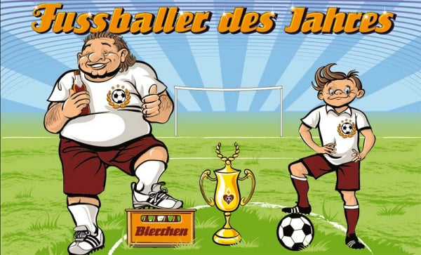 Fussballer des Jahres Fahne / Flagge 90x150 cm
