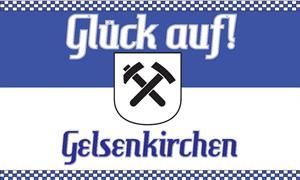 Gelsenkirchen - Glück auf! Fahne / Flagge 90x150 cm