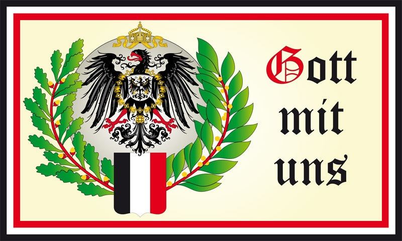 Gott mit uns (Motiv 4 Adler Wappen) Fahne / Flagge 90x150 cm