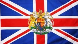 Großbritannien mit Wappen Fahne / Flagge 90x150 cm