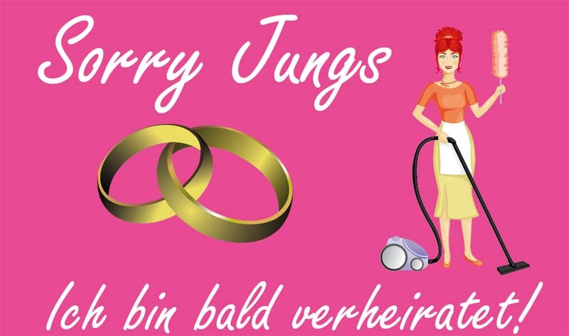 Hochzeit Junggesellinenabschied Fahne / Flagge 90x150 cm