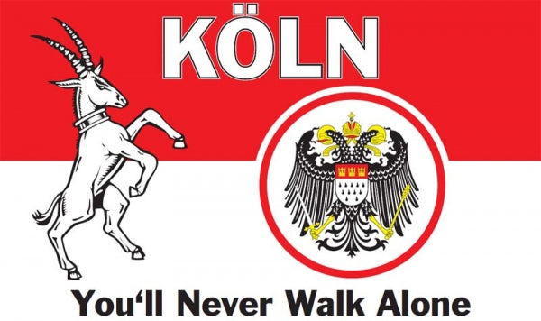 Köln You'll Never Walk Alone Fahne / Flagge 90x150 cm