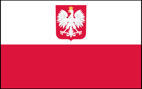 Polen mit Adler Fahne / Flagge 90x150 cm