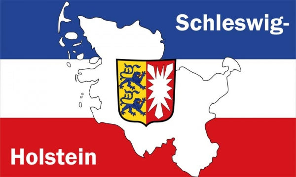 Schleswig-Holstein Landkarte Fahne / Flagge 90x150 cm