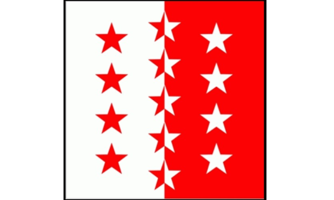 Kanton Wallis Fahne / Flagge 120x120 cm