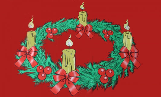 Adventskranz Fahne / Flagge 90x150 cm