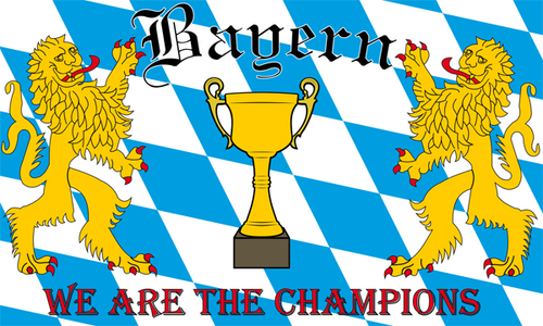 Bayern - We are the Champions Fahne / Flagge 90x150 cm