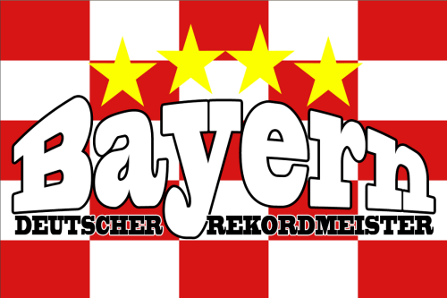Bayern Rekordmeister Fahne / Flagge 90x150 cm