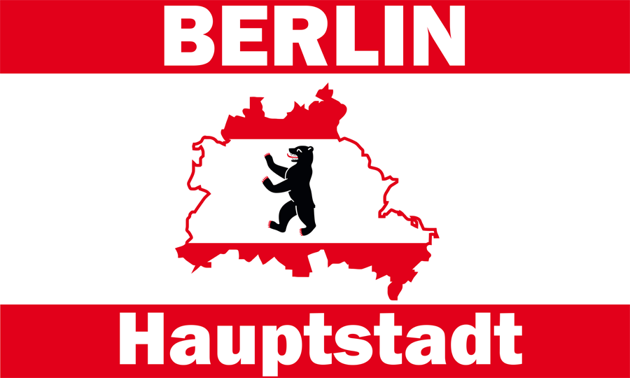 Berlin Landkarte Fahne / Flagge 90x150 cm
