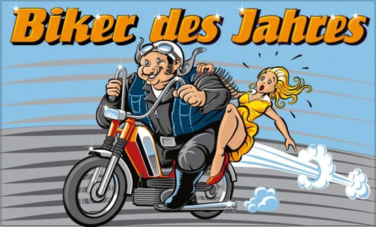 Biker des Jahres Fahne / Flagge 90x150 cm