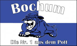 Bochum Die Nr. 1 aus dem Pott (Bulldogge) Fahne / Flagge 90x150 cm