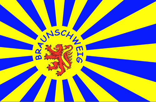 Braunschweig - Rising Sun Fahne / Flagge 90x150 cm