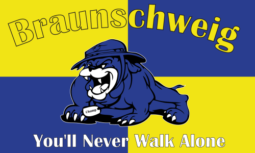 Braunschweig - You'll Never Walk Alone Fahne / Flagge 90x150 cm