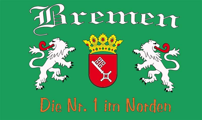 Bremen - Nr. 1 im Norden Fahne / Flagge 90x150 cm