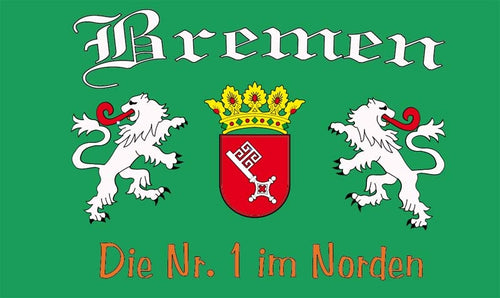 Bremen - Nr. 1 im Norden Fahne / Flagge 90x150 cm
