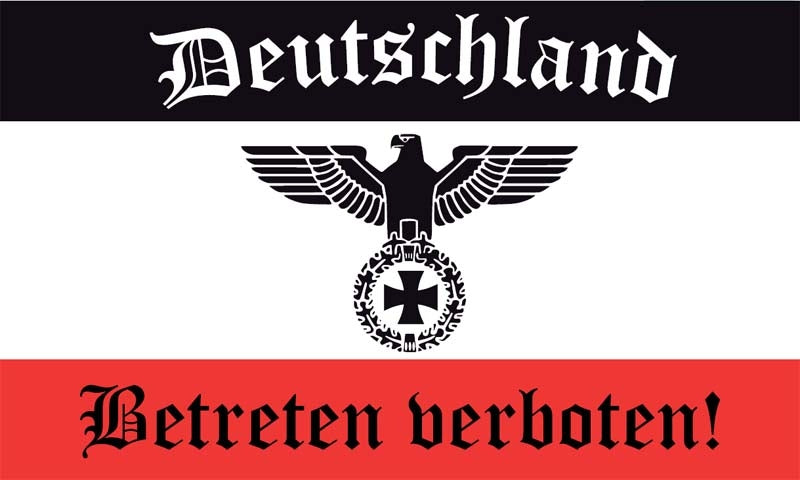 Deutschland Betreten verboten Fahne / Flagge 90x150 cm