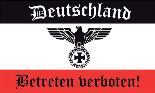 Deutschland Betreten verboten Fahne / Flagge 90x150 cm
