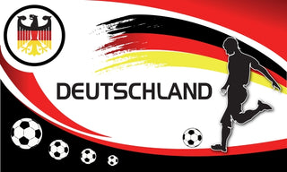 Deutschland Fan Fahne "Fussball Schwarz Rot Gold" Fahne / Flagge 90x150 cm