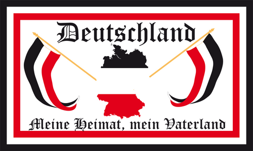 Deutschland Meine Heimat, Mein Vaterland Fahne / Flagge 90x150 cm