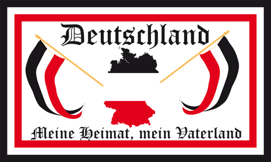 Deutschland Meine Heimat, Mein Vaterland Fahne / Flagge 90x150 cm