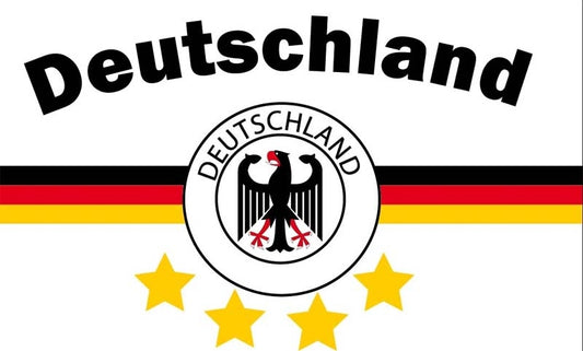 Deutschland (Motiv 17) "Weiß 4 Sterne" Fahne / Flagge 90x150 cm