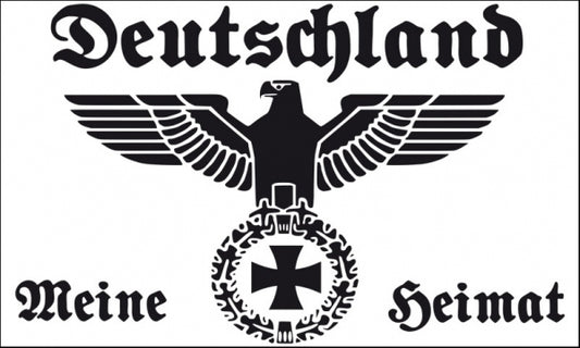 Deutschland meine Heimat weiß Fahne / Flagge 90x150 cm