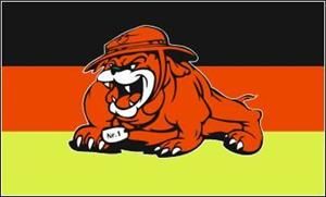 Deutschland mit Bulldogge Fahne / Flagge 90x150 cm