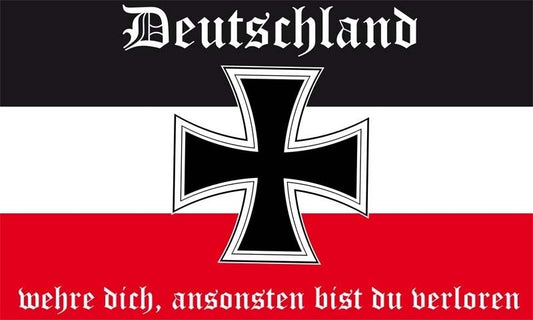 Deutschland wehre dich Fahne / Flagge 90x150 cm