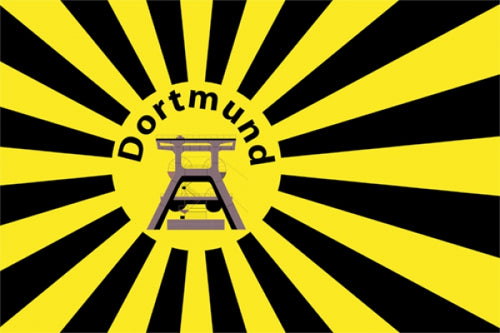 Dortmund - Förderturm Fahne / Flagge 90x150 cm