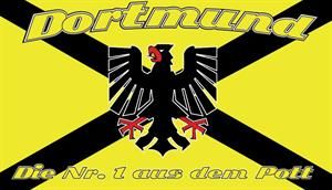 Dortmund - Nr. 1 im Pott (Motiv 2) Fahne / Flagge 90x150 cm