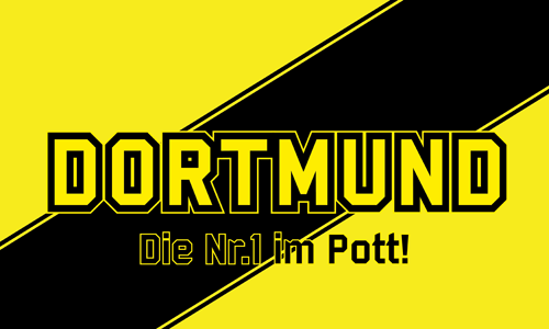 Dortmund - Querbalken Fahne / Flagge 90x150 cm