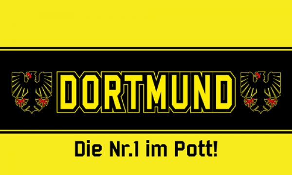 Dortmund mitte schwarze Streifen Fahne / Flagge 90x150 cm