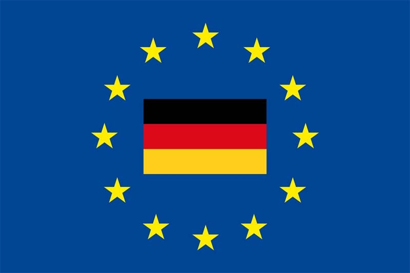 Europa mit Deutschland Fahne / Flagge 90x150 cm