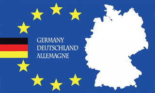 Europa mit Deutschland Karte Fahne / Flagge 90x150 cm
