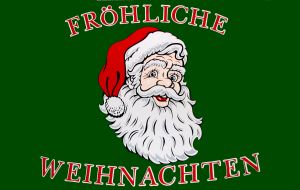 Fröhliche Weihnachten Fahne / Flagge 90x150 cm (grün)