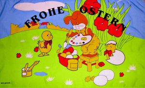Frohe Ostern Fahne / Flagge 90x150 cm Motiv 1