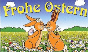 Frohe Ostern Motiv 3 Fahne / Flagge 90x150 cm