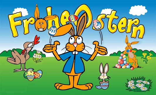 Frohe Ostern Fahne / Flagge 90x150 cm Motiv 5