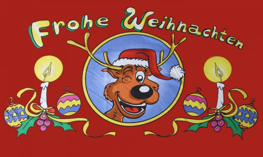 Frohe Weihnachten Motiv 9 Fahne / Flagge 90x150 cm